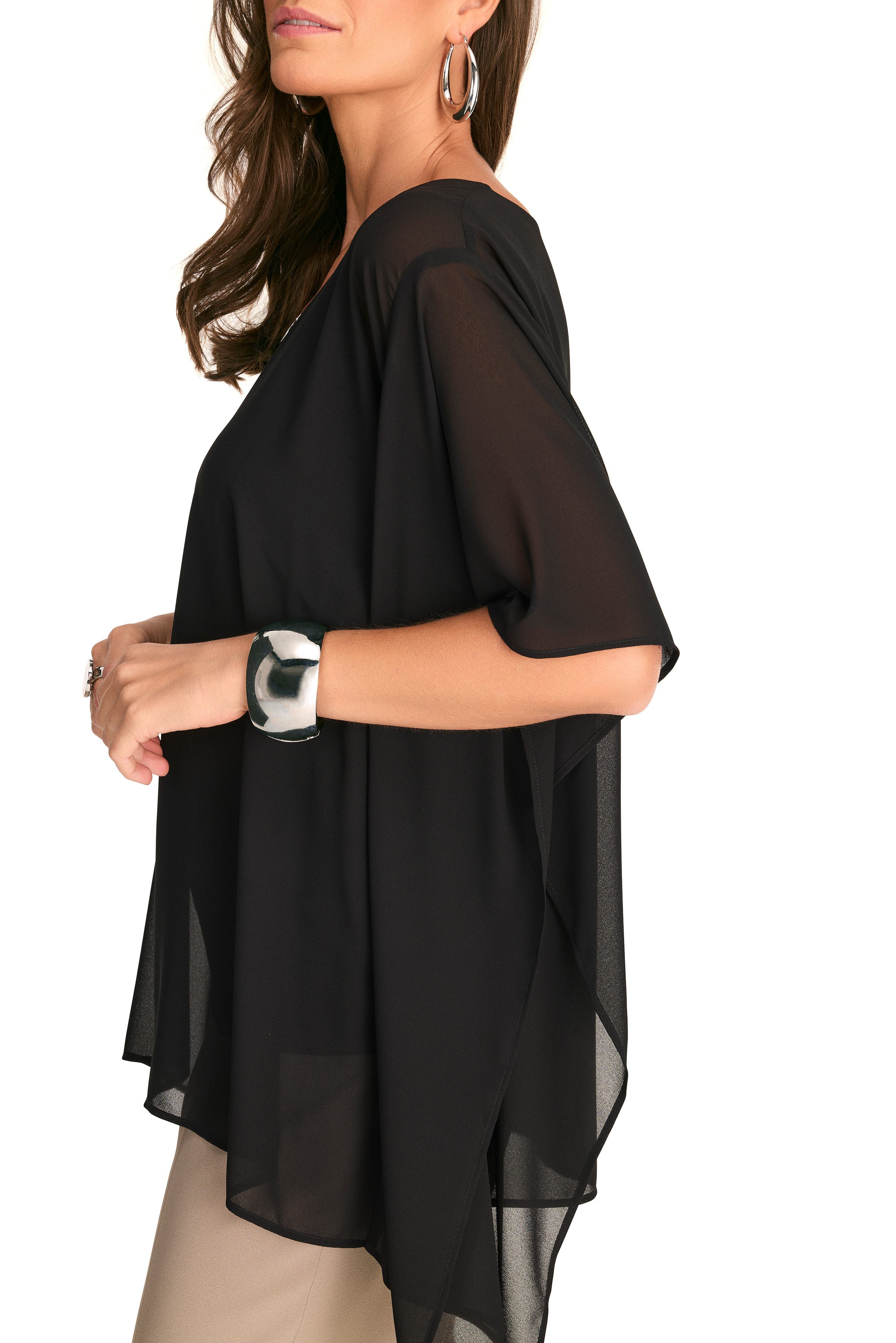 HERMANN LANGE Collection Blusenponcho mit weiten Ärmeln