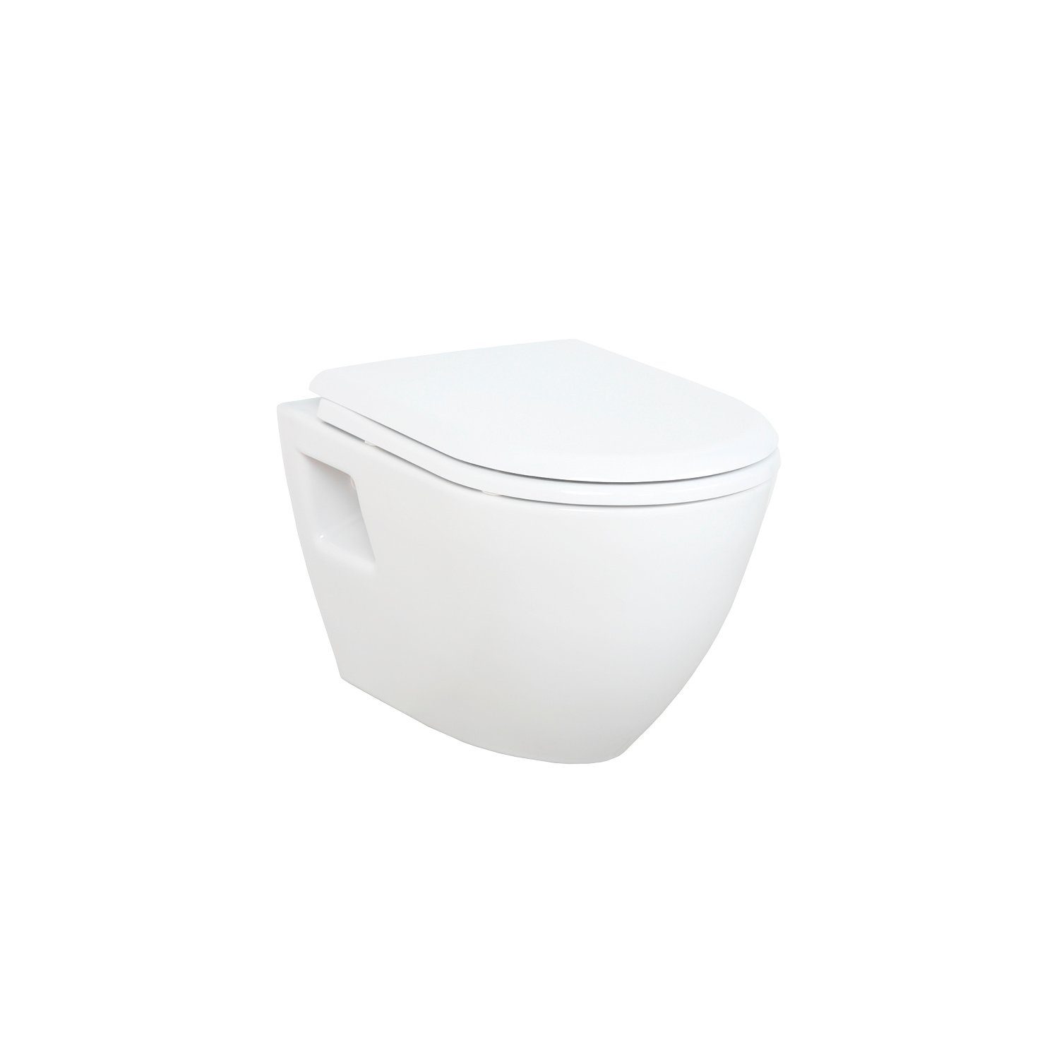 Creavit Tiefspül-WC TP325.001+AL0402, Pflegeleichte Keramik, Softclose-Sitz