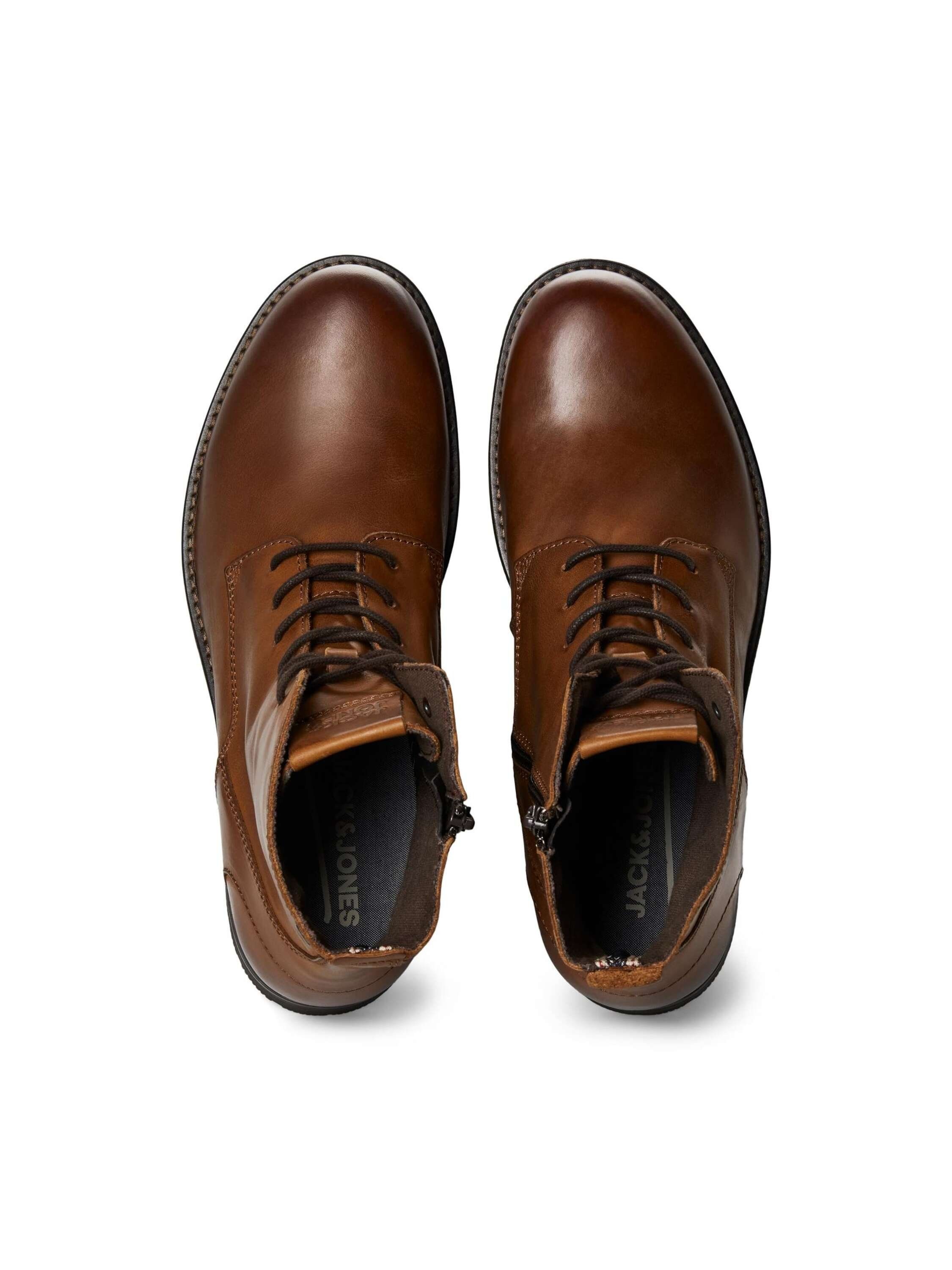 Jack Jones Worca Schnürstiefelette (1-tlg), Griffige Laufsohle