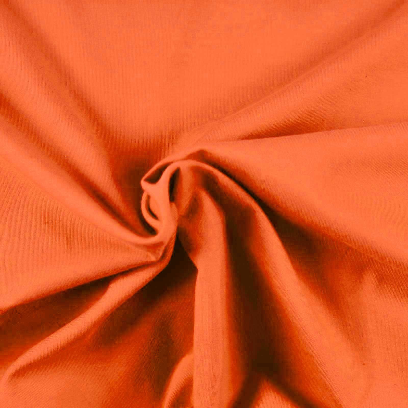 maDDma Stoff 0,5m Meterware Jersey Stoff Uni für Freizeitkleidung ca. 148cm breit, orange