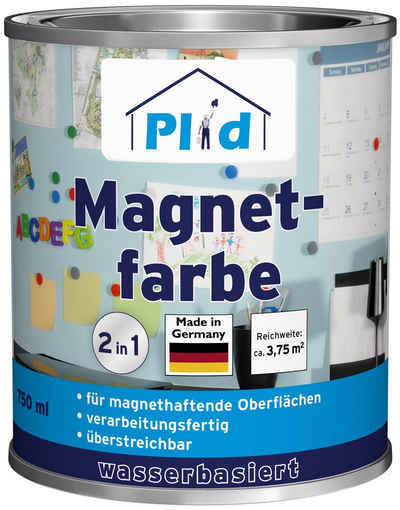 plid Magnetfarbe »Premium Magnetfarbe Magnet Magnetlack Magnetwand«, Schnelltrocknend, Magnetisch