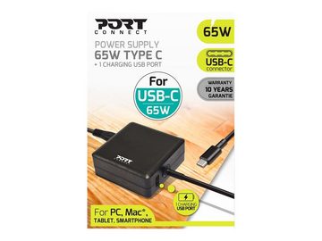 Port PORT POWER SUPPLY 65 W - TYPE C - EU + Notebook-Netzteil