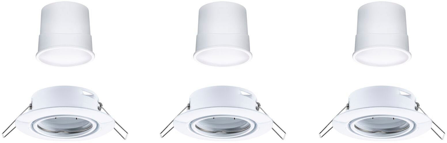 Paulmann integriert, 230V fest LED 3x420lm Weiß, Basisset Einbauleuchte LED Base Zigbee Tageslichtweiß,