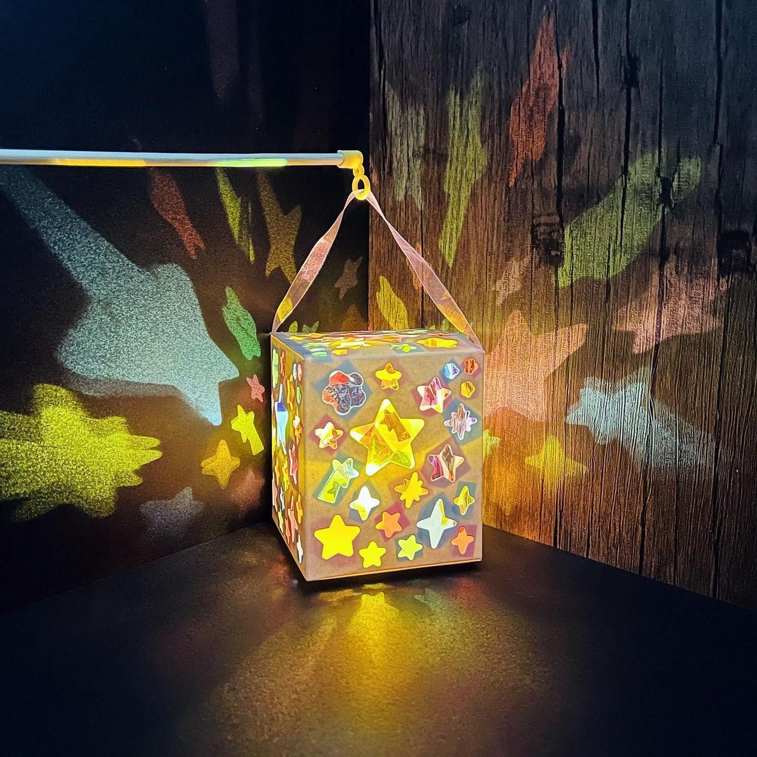 LuxusKollektion Kreativset Laternen Bastelset Sterne Klein Buntglas-Effekt