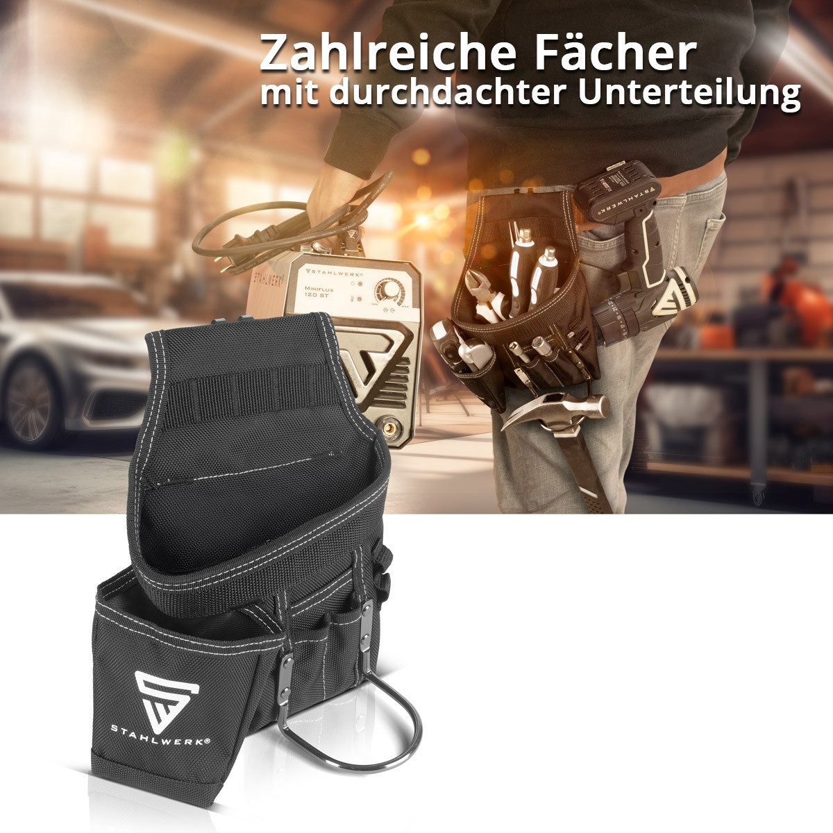 STAHLWERK Werkzeugtasche Werkzeuggürtel multifunktionale Werkzeug