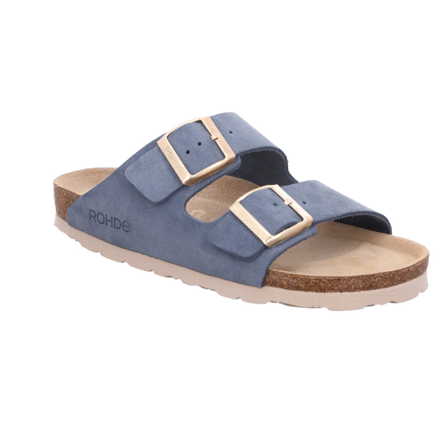 Rohde SUNNYS N°12 Pantolette Sommerschuh, Hausschuh, Zweischnaller, Strandschuh mit Softfußbett