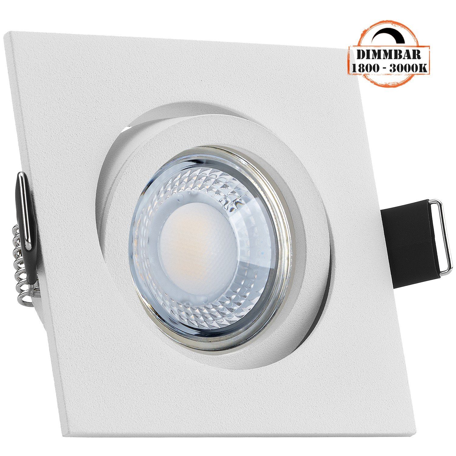 LED extra von LED LEDANDO LED Einbaustrahler flach Einbaustrahler weiß mit LEDANDO Set in matt 5W