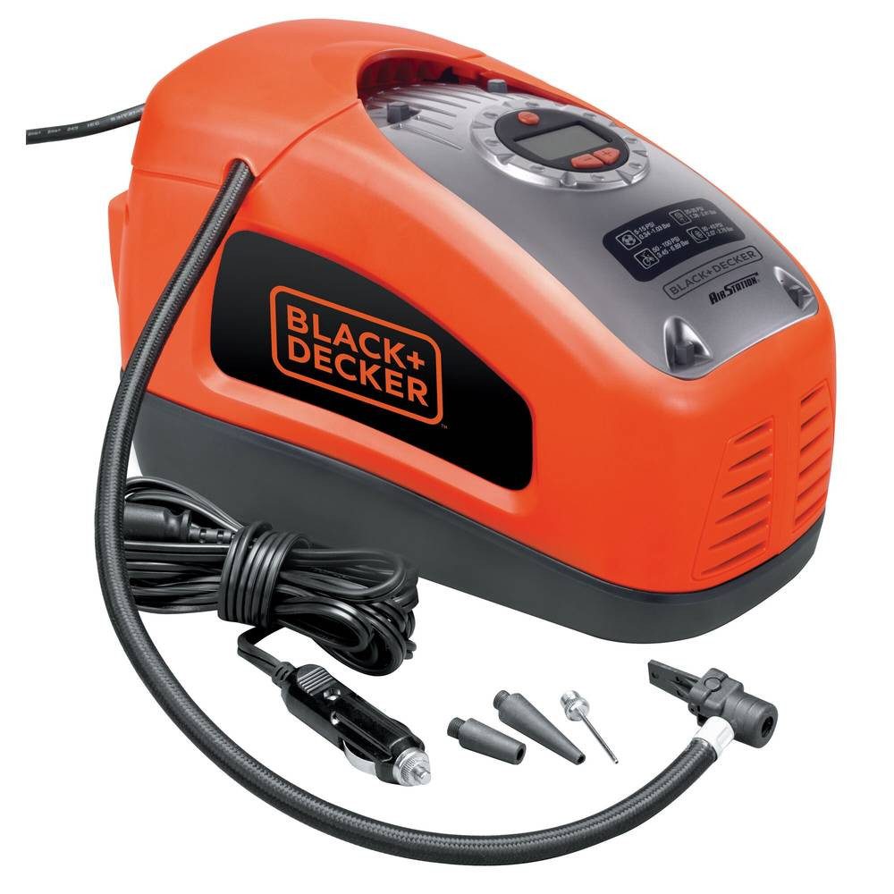 Black + Decker Kompressor Kompressor 11 bar Doppelkopf, Digitales Display, Automatische