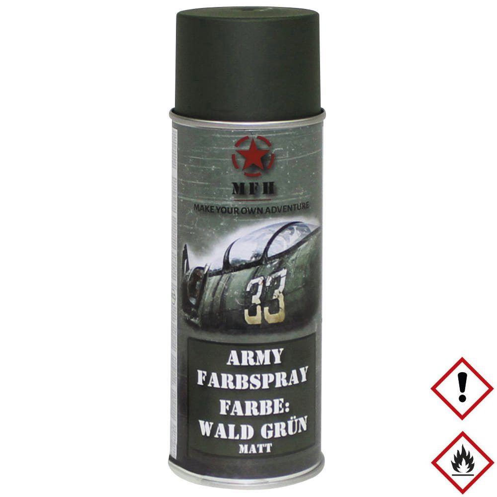 MFH Sprühfarbe Army Farbspray Matt 400ml Wald-Grün | Sprühlacke