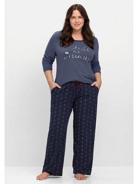 Sheego Pyjamaoberteil Große Größen aus hautfreundlichem Baumwollmix