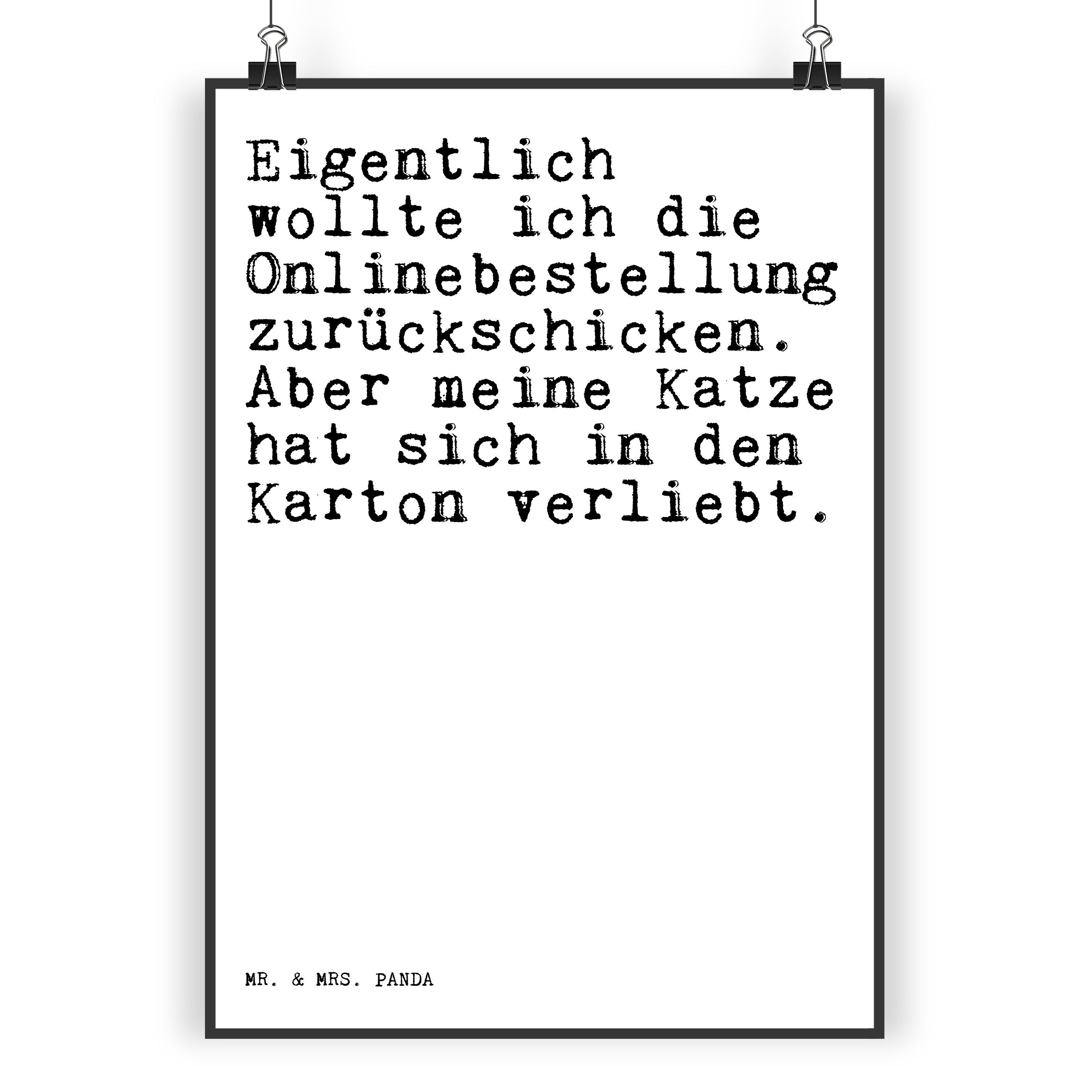 Mr. & Mrs. Panda Poster »Eigentlich wollte ich die... Weiß Geschenk
