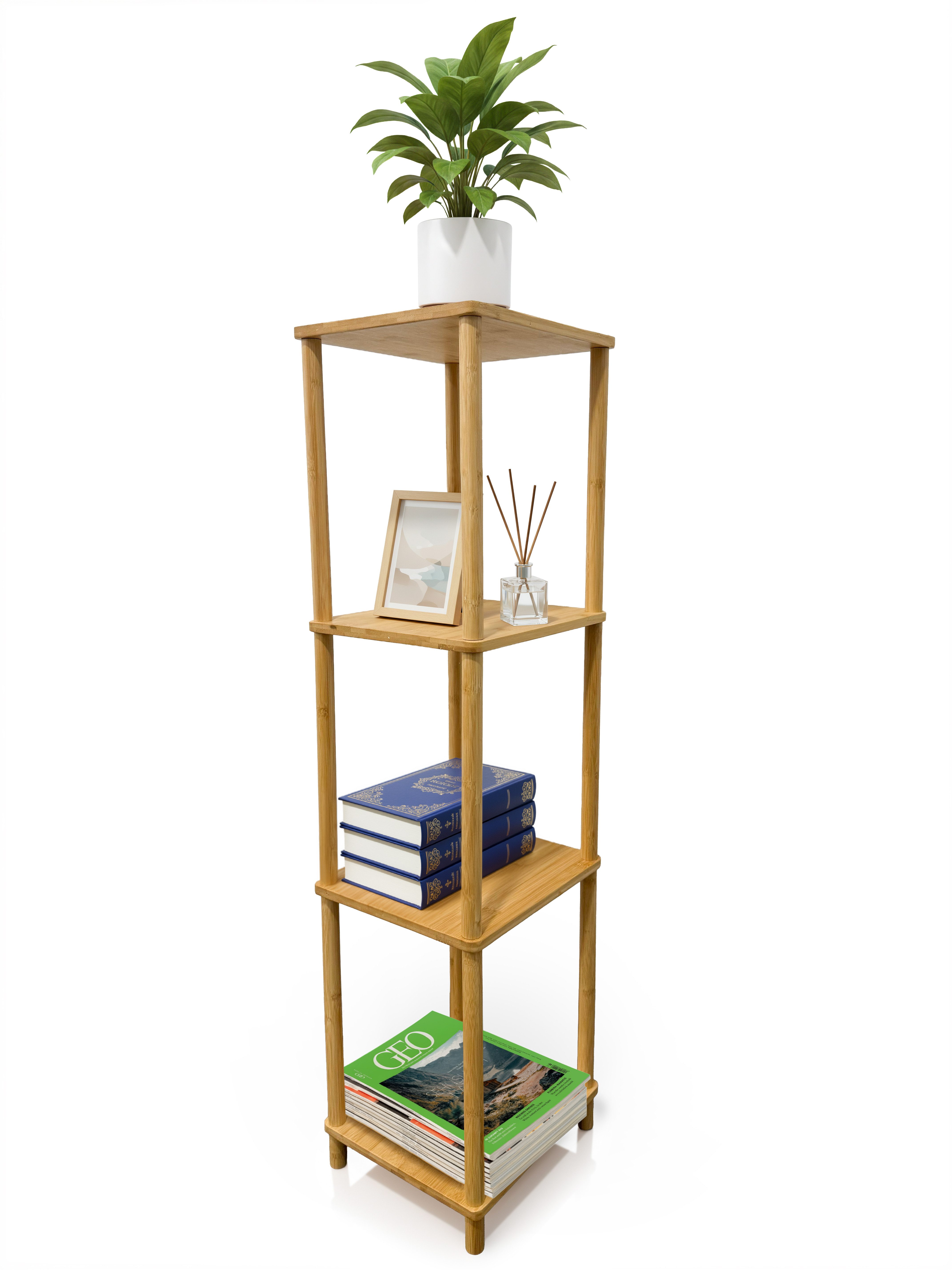 Allyson Badregal Mehretagen Bambusregal - Standregal Schmales Badezimmerregal