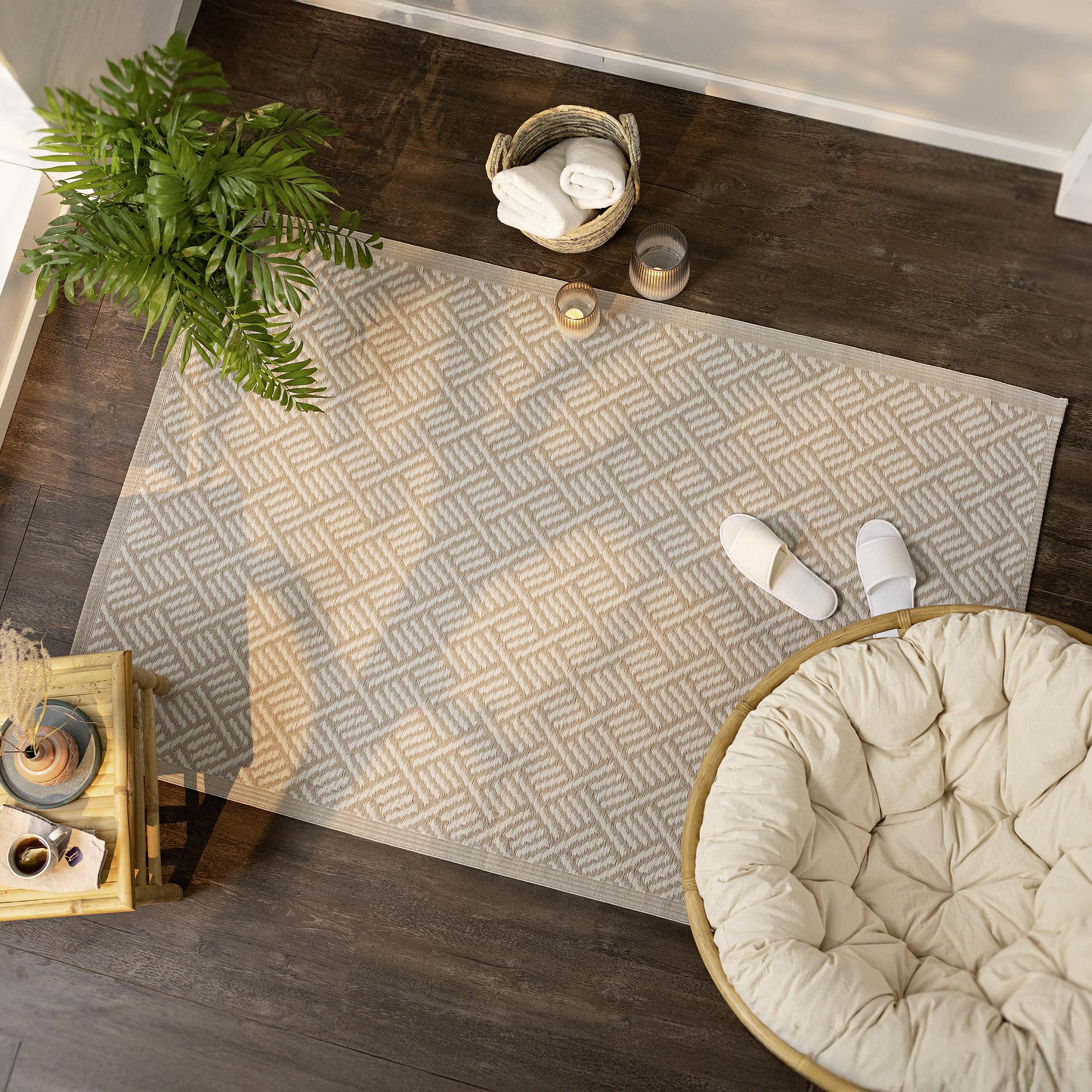 Frank Flechtwaren Teppich Indoor & Outdoor Teppich Beige 120x180cm