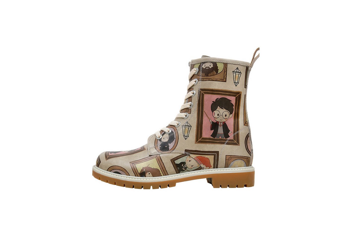 DOGO Long Boots Schnürstiefel Frames-Of-Hogwarts Damen Stiefeletten, Schnürboots Handgefertigt