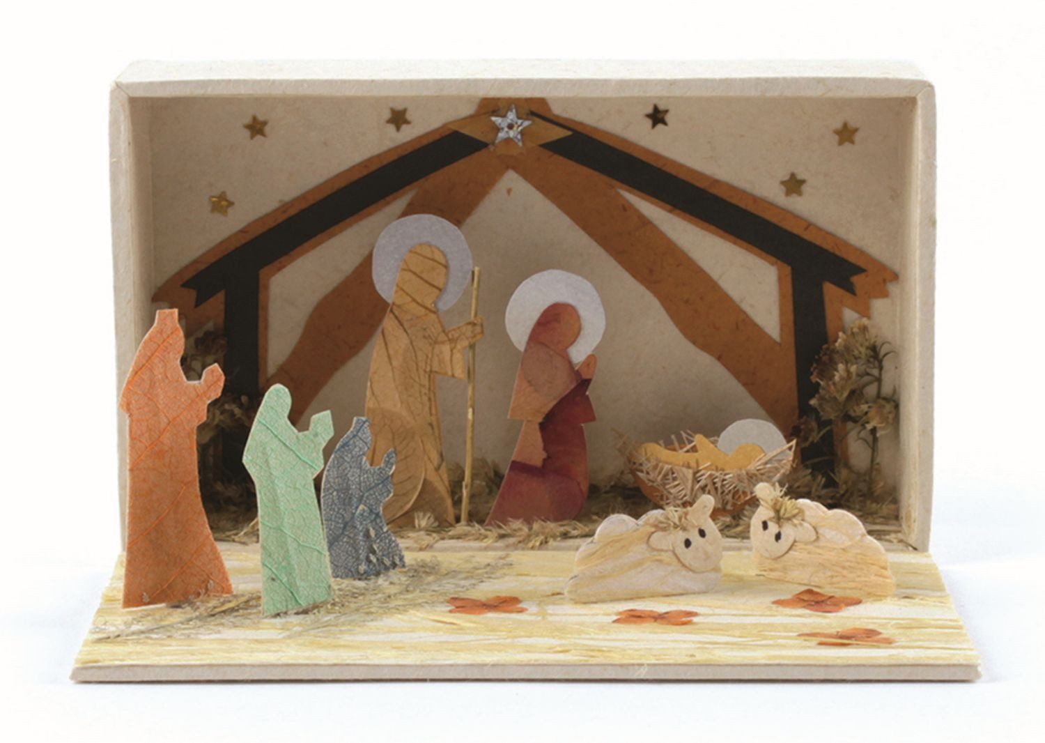 El Puente Krippe Krippe in Schachtel, Handmade, Fair Trade