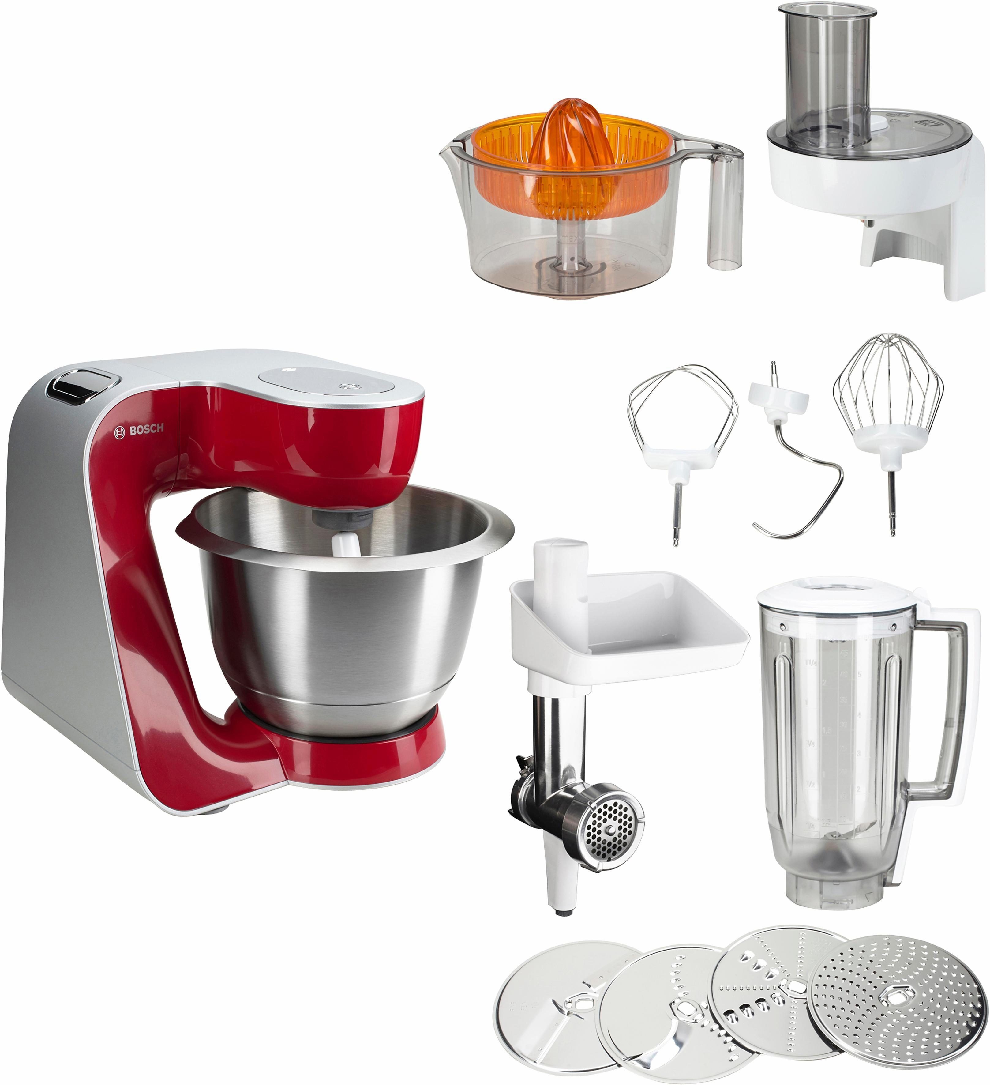 BOSCH Küchenmaschine MUM5 Styline MUM56740, 900 W, 3,9 l Schüssel, Schüssel 3,9l Edelstahl, spülm.fest, 4 Scheiben, 3 Rührwerkzeuge – Bild 5 von 5