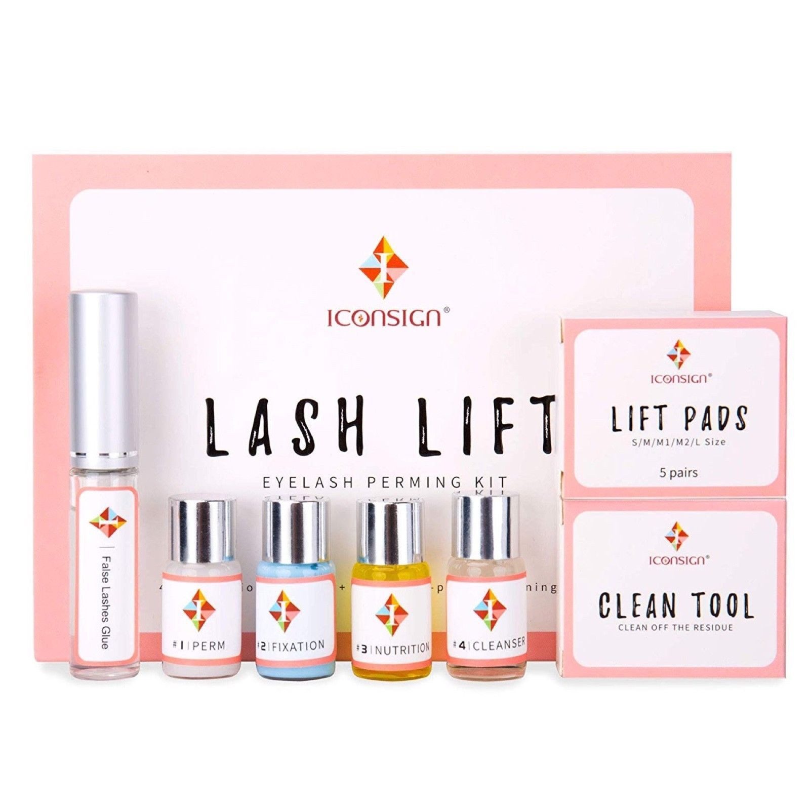 Iconsign Einzelwimpern Wimpernlifting Set Wimpernwelle Wimpernlaminierung Lash Lift 13 Teil, 13 tlg., Wimpernlifting, Wimpern, Laminierung, Wellen