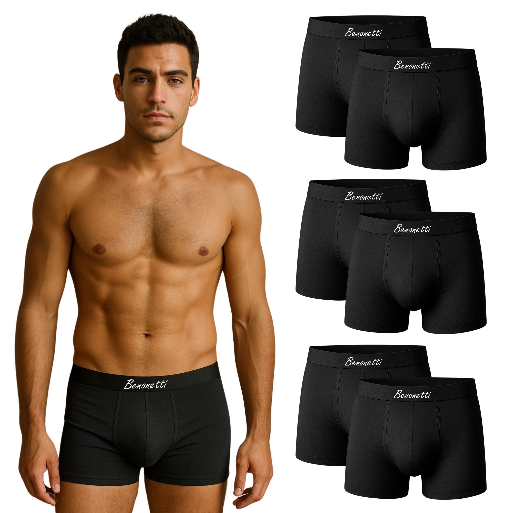 Benonetti Boxershorts Premium Herren Unterhosen, Männer günstig online kaufen