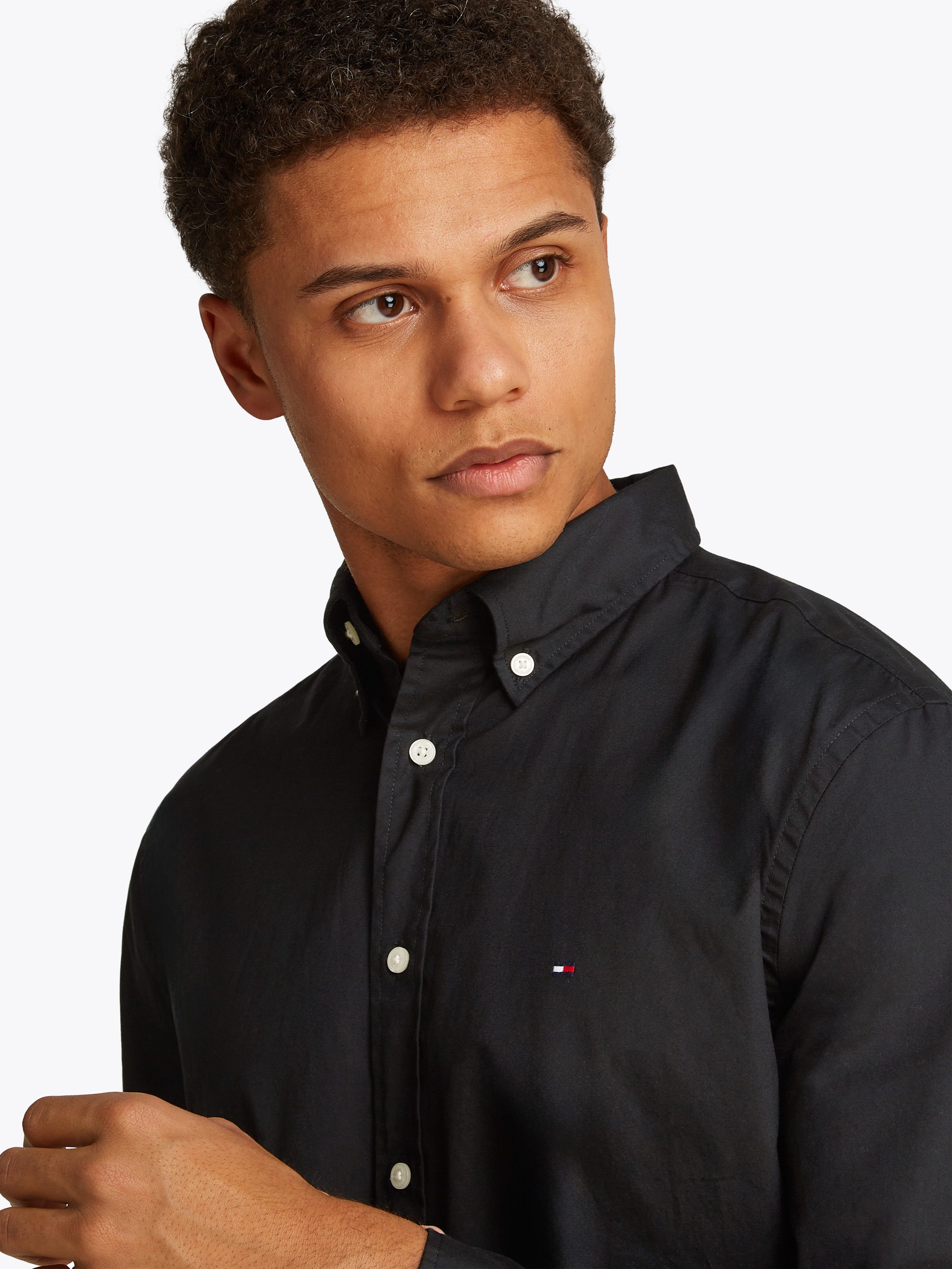 Tommy Hilfiger Langarmhemd CORE FLEX POPLIN SOLID Regular Fit SHIRT günstig online kaufen