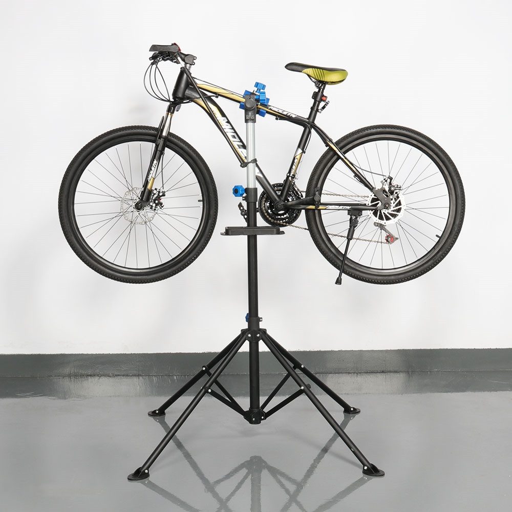 Yaheetech Fahrrad-Montageständer mit Werkzeugschale, Reparaturständer 360° drehbar, höhenverstellbar – Bild 2 von 5