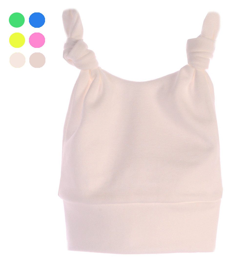 La Bortini Erstlingsmütze Babymütze Knotenmütze Baby Mütze mit Knoten elastisch in verschiedenen Farben erhältlich, 36 38 40 42 44 46 48 50