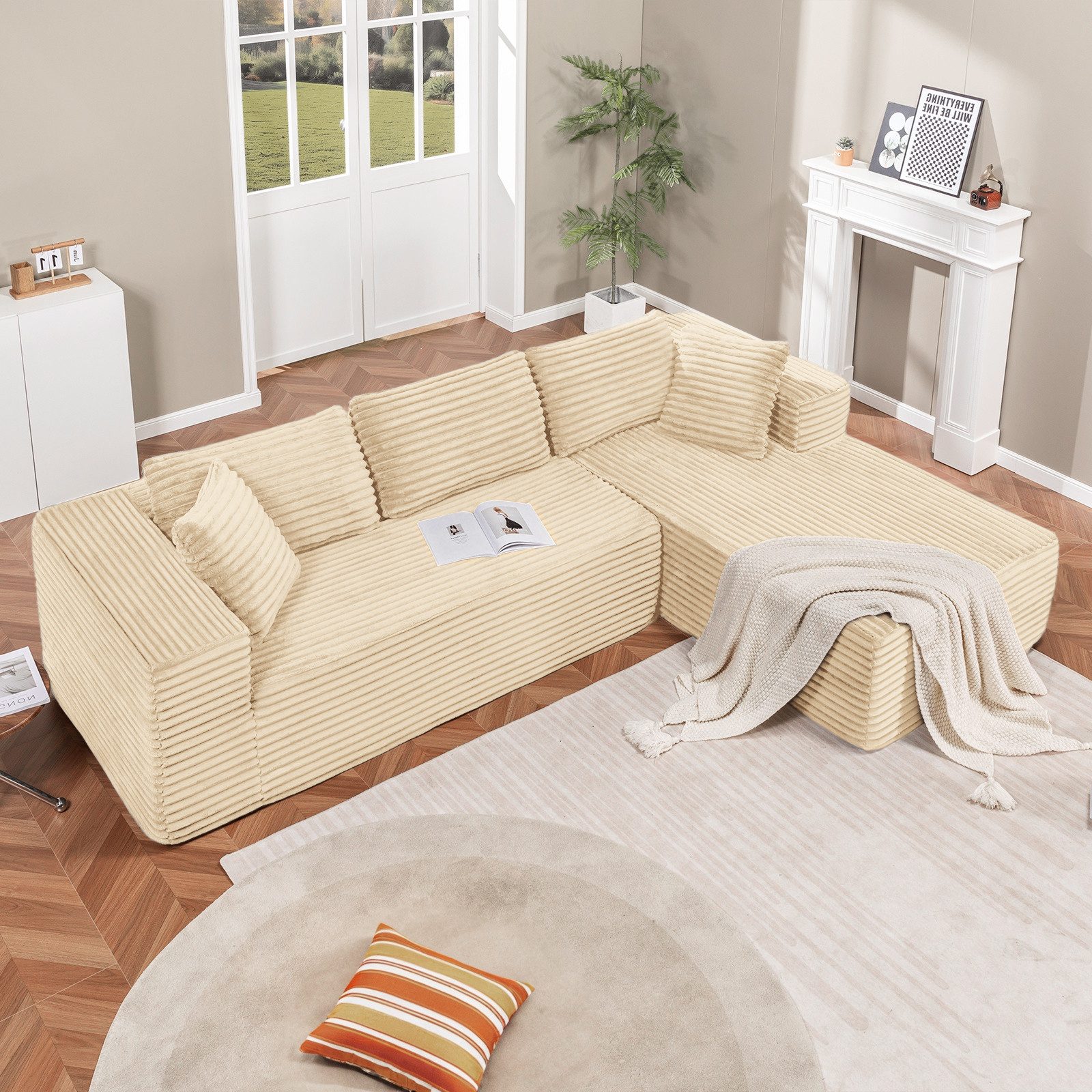 COMHOMA Sofa Big-Sofa, L-förmige Sofa, Couch günstig online kaufen