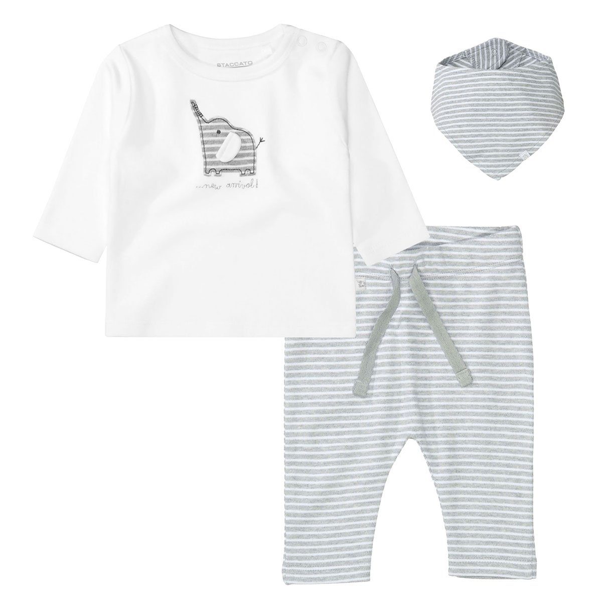 STACCATO Neugeborenen-Geschenkset Grey Geschenkset White - Bio-Baumwolle 3tlg. aus