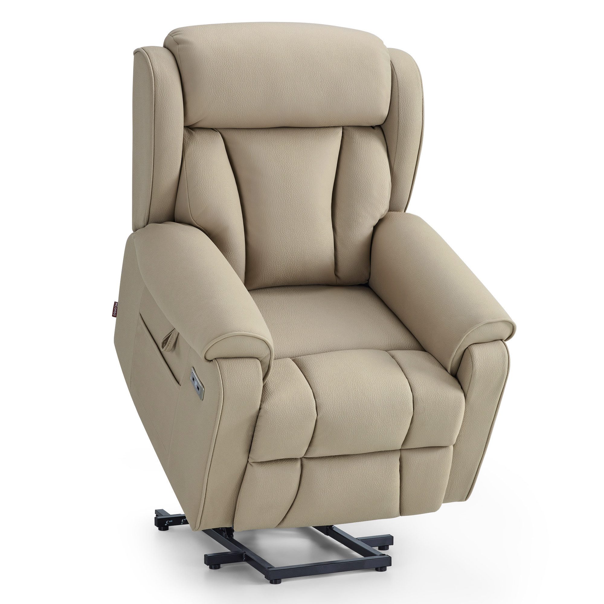 MCombo Relaxsessel M MCombo 4-Motoren-Aufstehsessel 7558, Zero-Gravity Sessel mit Aufstehhilfe, Elektrische Lenden- & Kopfstütze