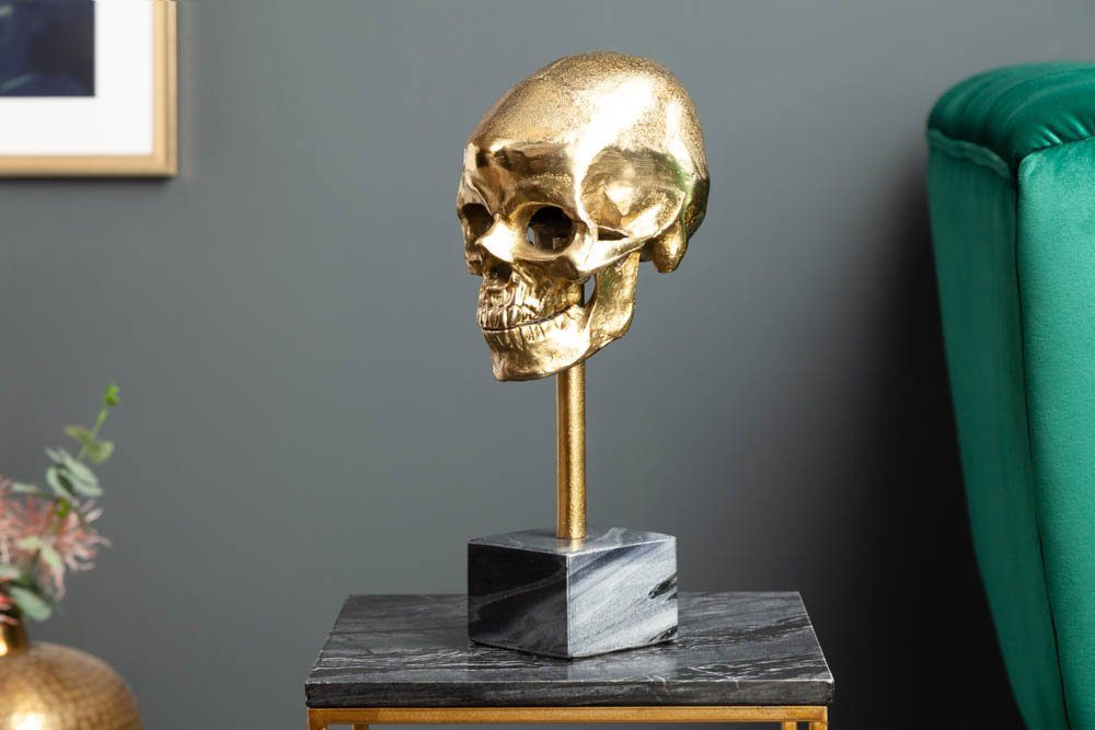 riess-ambiente Dekofigur SKULL 35cm gold / günstig online kaufen
