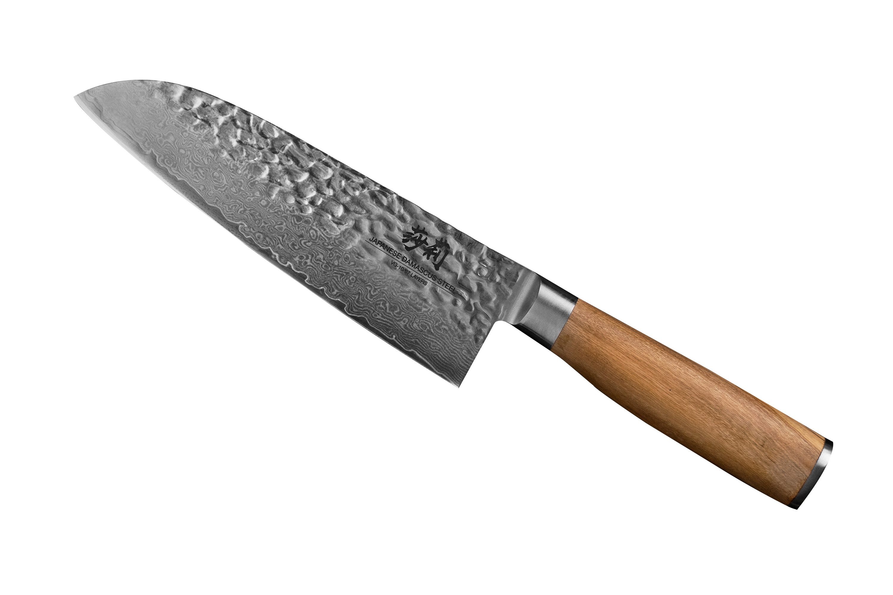Sallys Damastmesser Santoku, Antibakteriell, langlebig, komfortabel