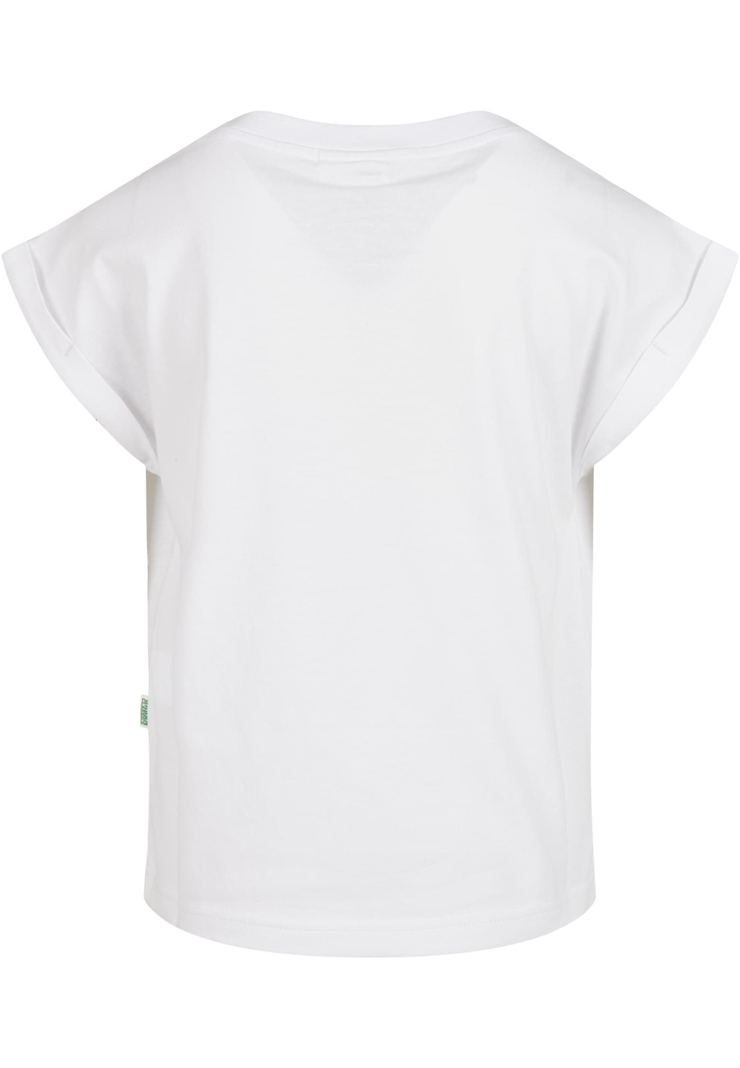 URBAN Shoulder Tee Organic (1-tlg) Extended CLASSICS Girls Kinder white T-Shirt