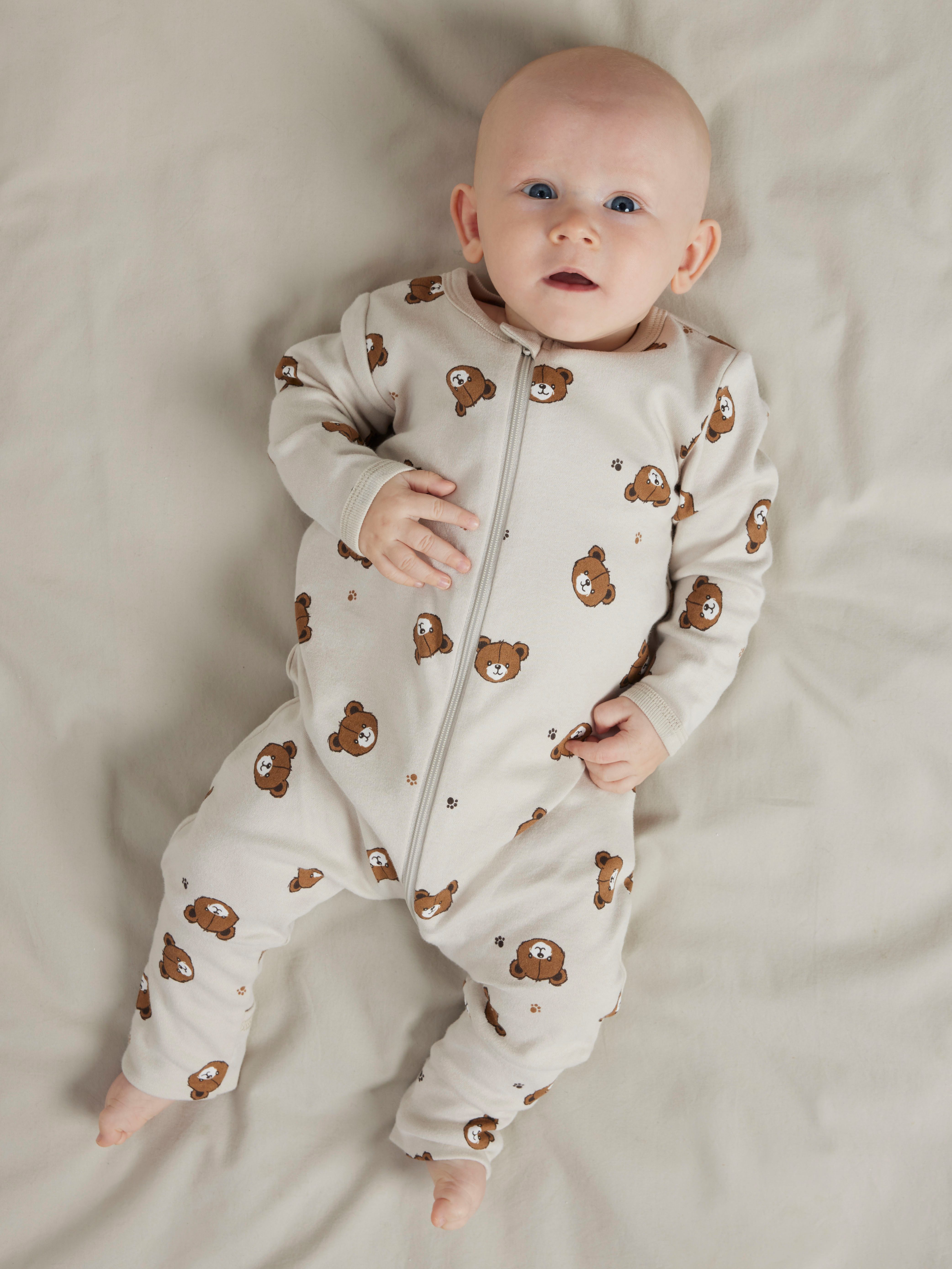 Name It Schlafoverall NBNNIGHTSUIT 2P ZIP FF PUMICE BEAR NOOS (Packung, 2-tlg)