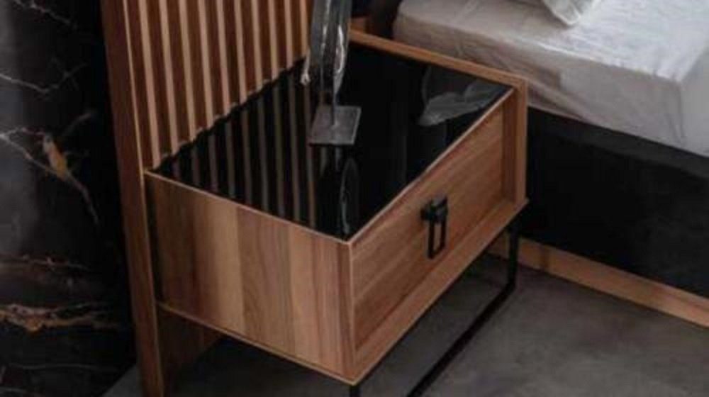 JVmoebel Nachttisch Design Nachttisch Konsole Beistell Tische Schlaf Zimmer Holz Luxus (1-St., Nachttisch)