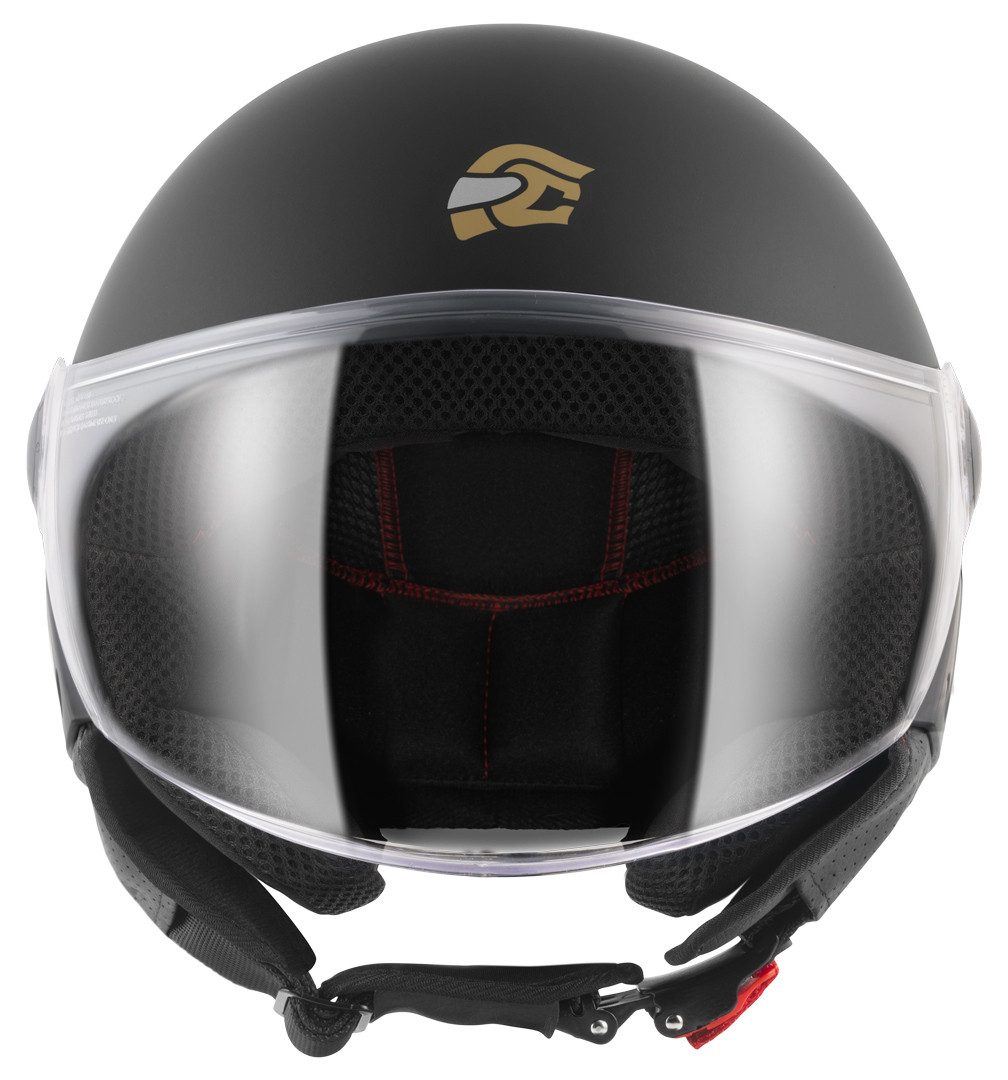FC-Moto Motorradhelm Square-RS Jethelm, herausnehmbares Innenfutter