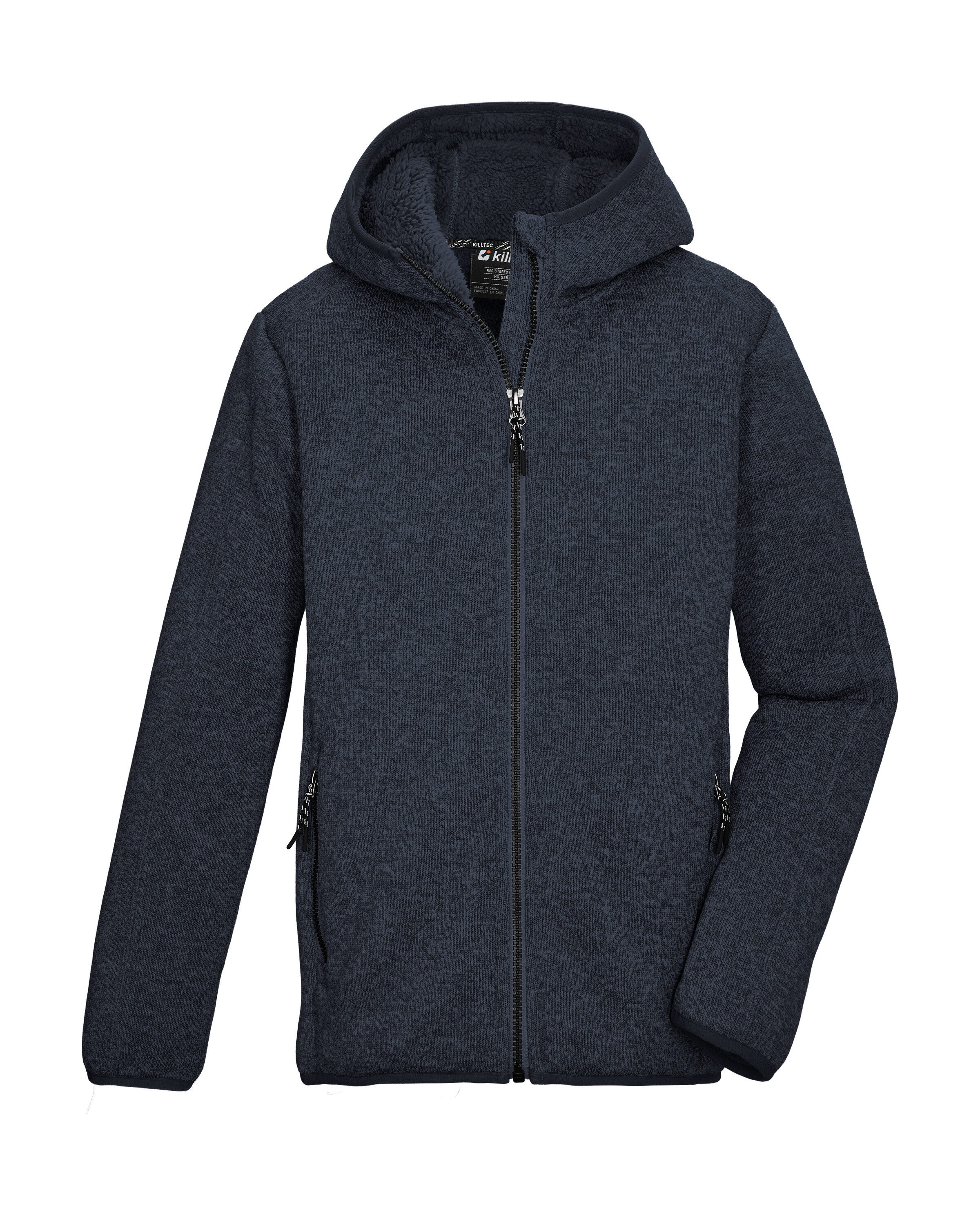 Killtec Fleecejacke KOW 153 BYS KNTFLC JCKT Strickfleecejacke mit Kapuze, Teddyfleece, verschließbare Taschen