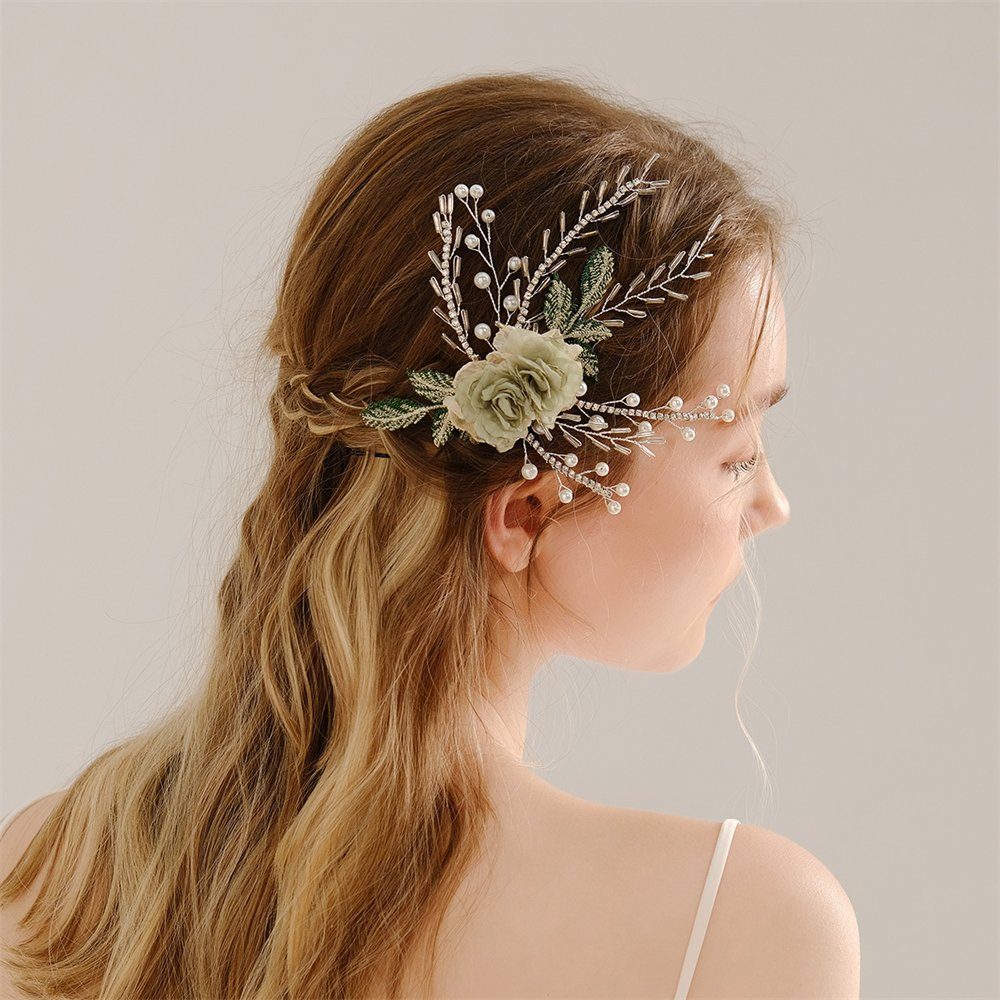 Rouemi Diadem Haarschmuck, Elegantes Blumen-Vintage-Kopfstück