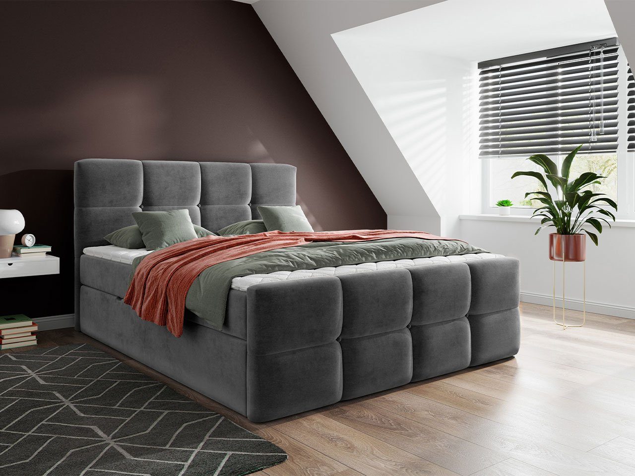 MIRJAN24 Boxspringbett Fuego (mit Hauptmatratze, Topper, Kopfteil), 140, 16 günstig online kaufen