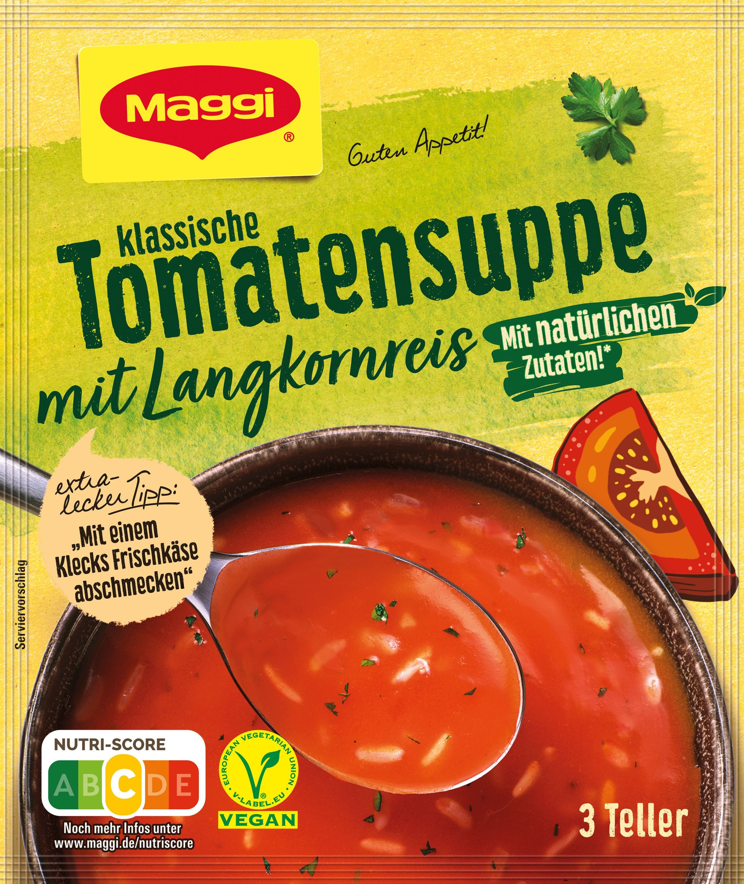 MAGGI Fertiggericht, Maggi Tomatensuppe mit Langkornreis