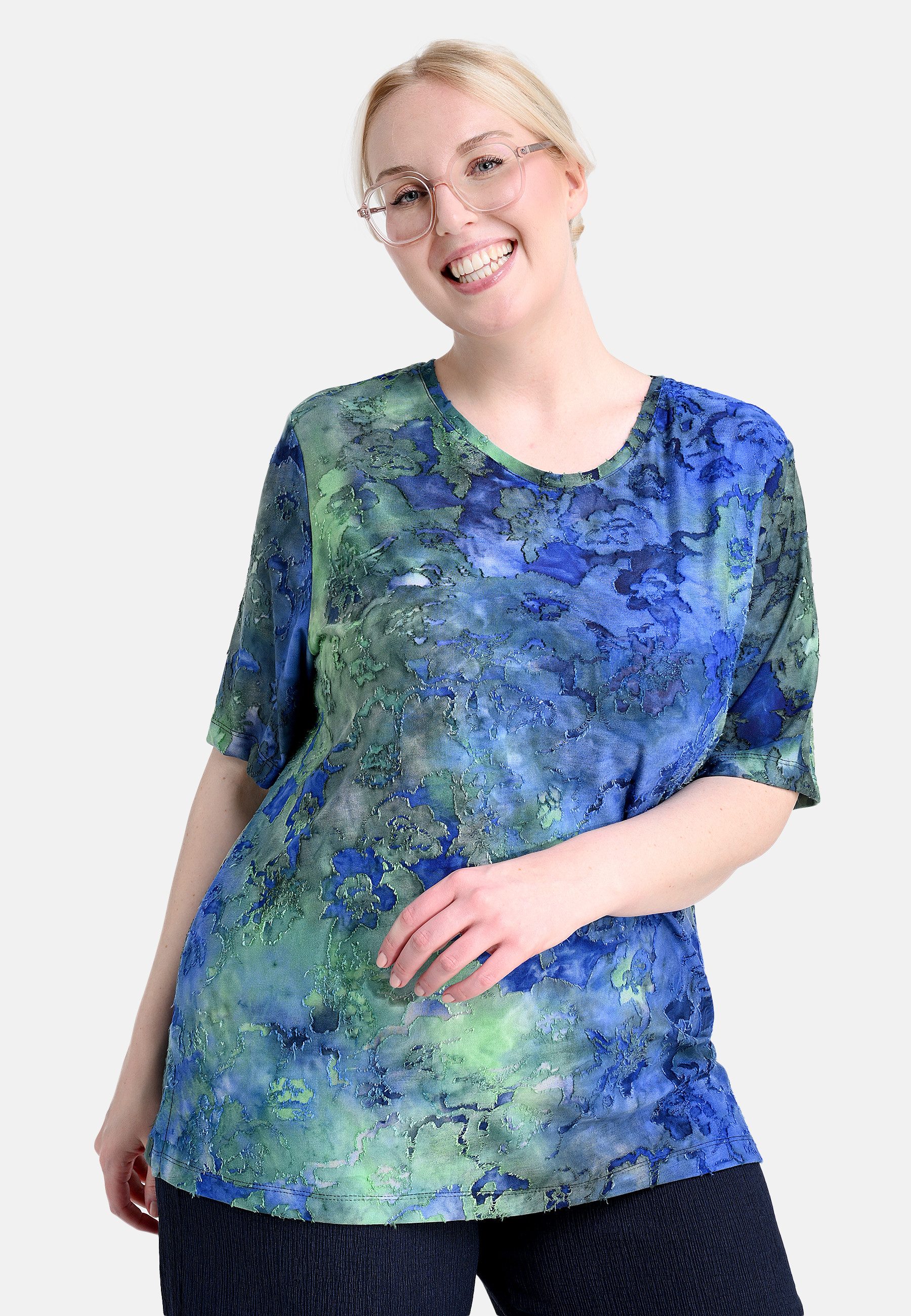 elanza T-Shirt Shirt mit Blumenmuster in günstig online kaufen