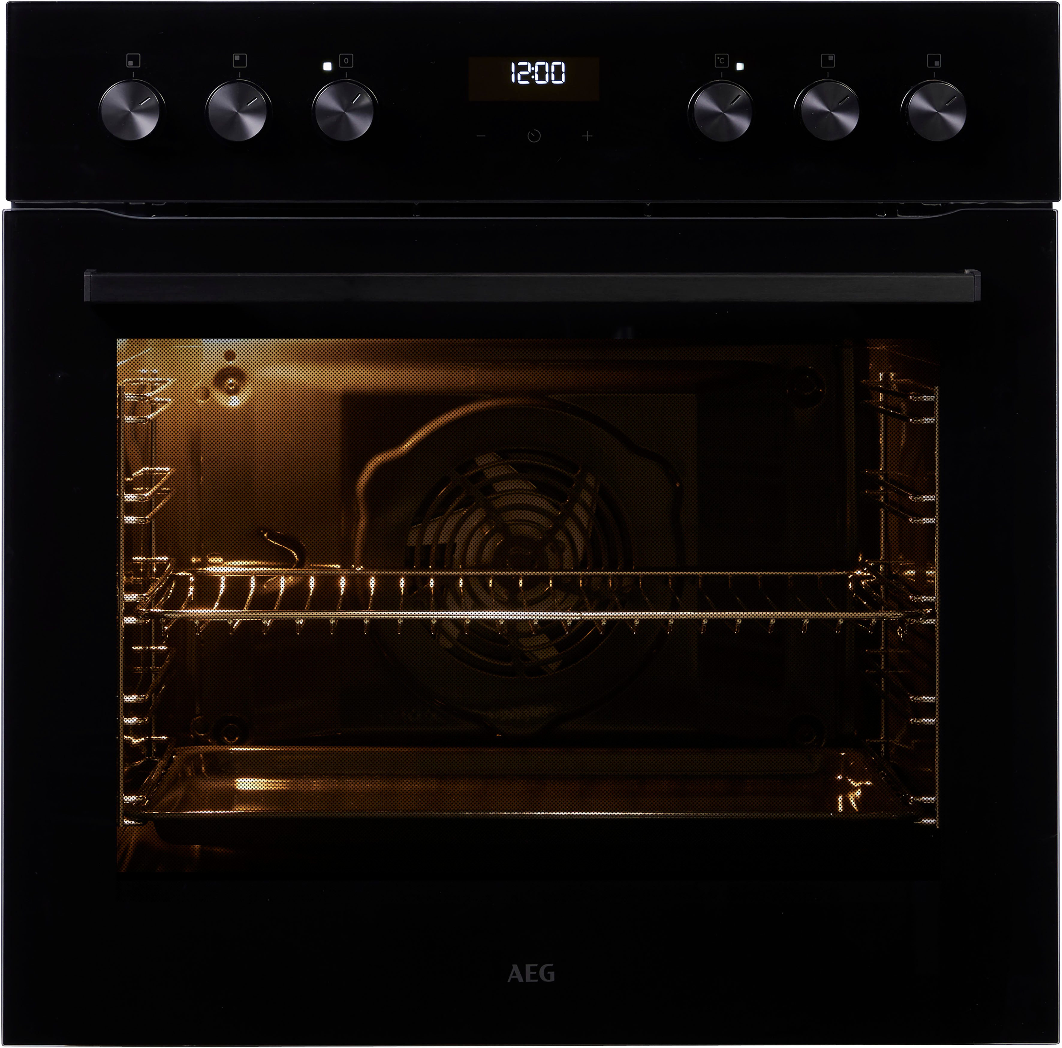 AEG Elektro-Herd-Set Serie 5000 HH24HSB, Aqua Clean, Gleichmäßiges Garen auf 3 Ebenen, TouchTimer, Kochfeld mit Bräterzone