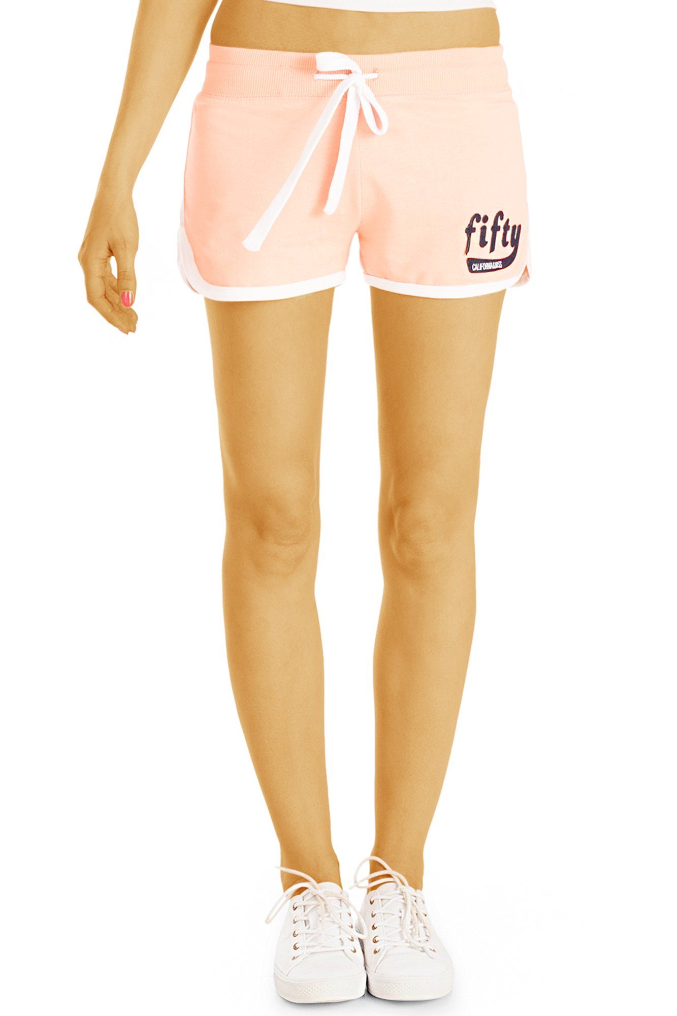 be styled Shorts Relaxed Shorts Pyjamashorts kurze Jersey Hose Damen - j64k mit Stretch-Anteil, mit elastischem Bund rose