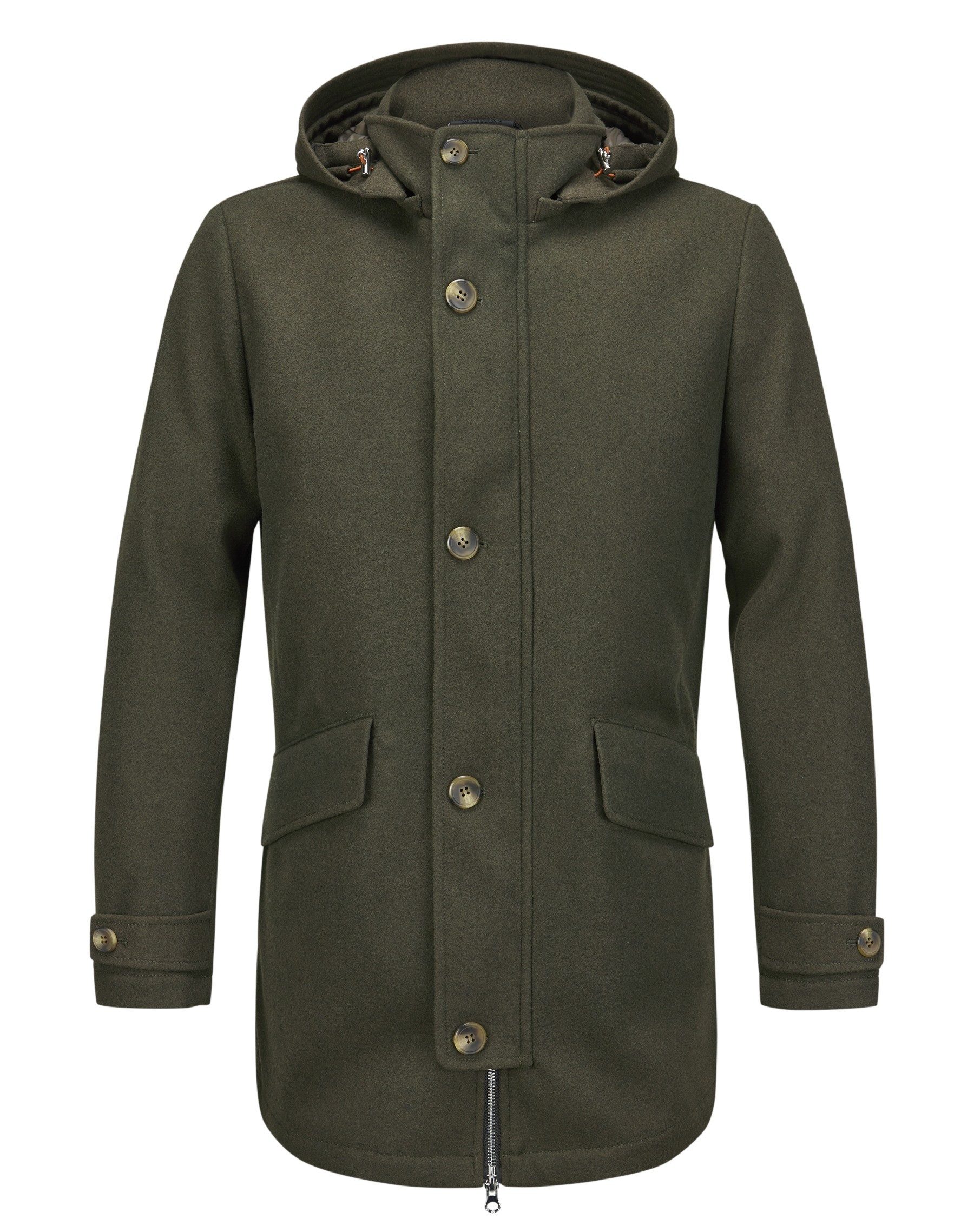 Milestone Parka MSAshton aus elastischer Jersey-Wollmischung mit moderner Passform