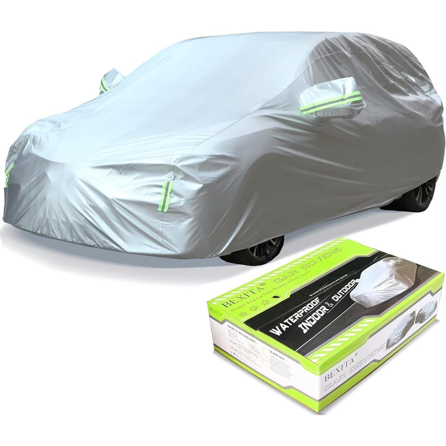 LuxusKollektion Autoplane Autoabdeckung Wasserdicht UV Schutz Regen XL Vollgarage Schrägheck