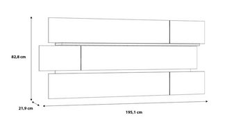 FORTE Wandregal, Breite ca. 195 cm