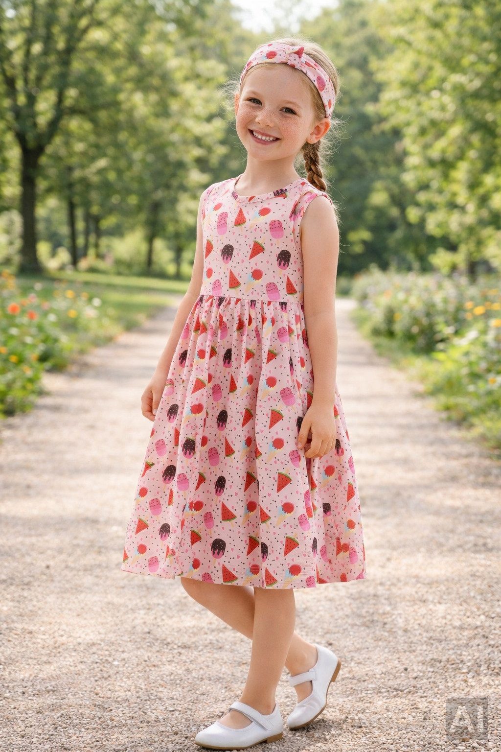 happy girls Jerseykleid (Set, 2-tlg) mit süßem Haarband mit Schleifendetail