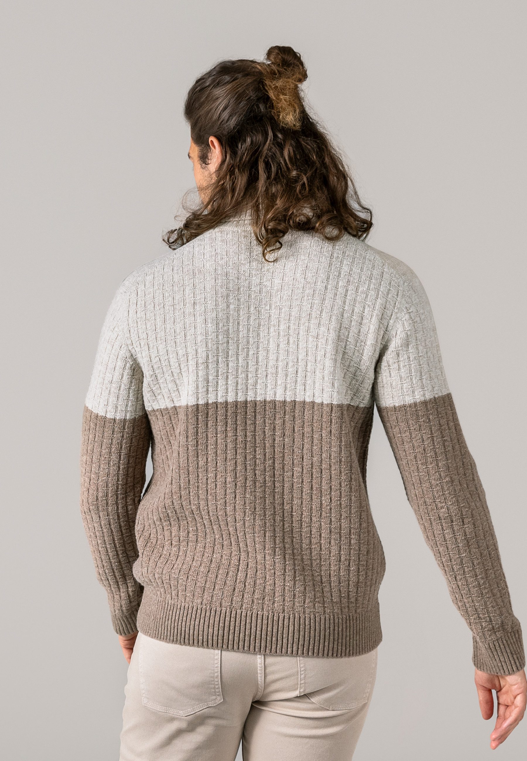 LIVING CRAFTS Rollkragenpullover PATRIZIO GOTS zertifiziert