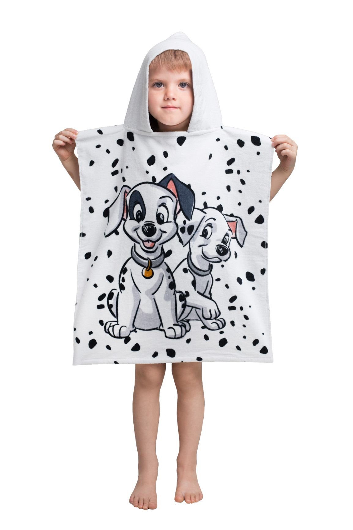 Kapuze Disney mit Dalmatiner Badeponcho Fabrics 101 cm 50x115 Jerry Badeponcho