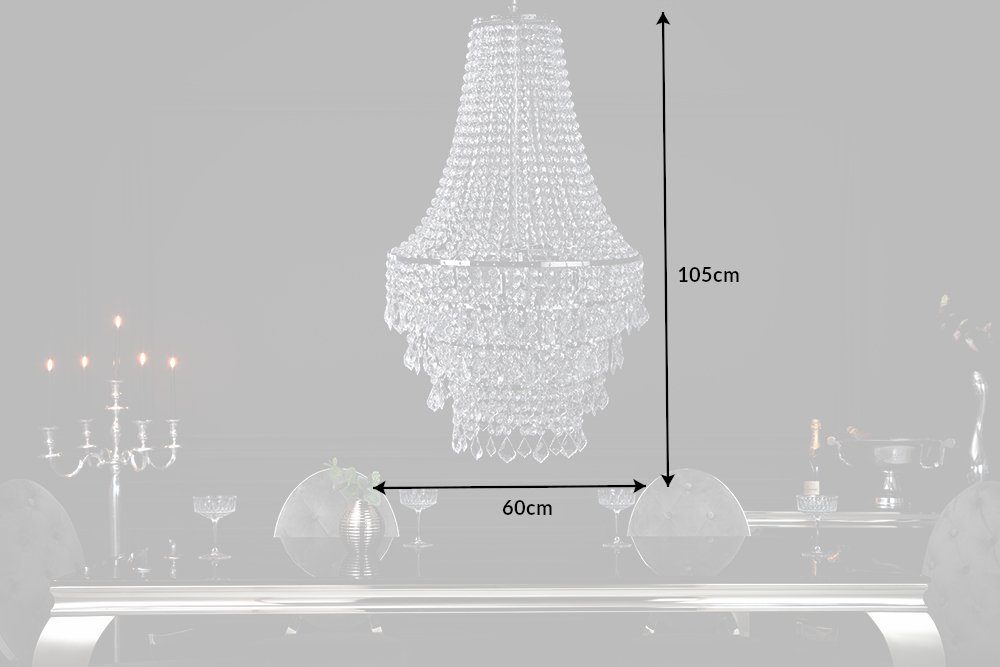 transparent, Kronleuchter riess-ambiente XL Barock Design ohne Leuchtmittel, ROYAL 105cm