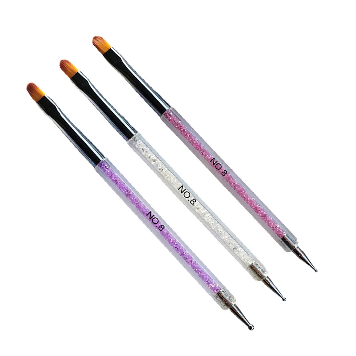 Nailart-Pinsel Gelpinsel Set Rounded Gr. 8 AGL 019