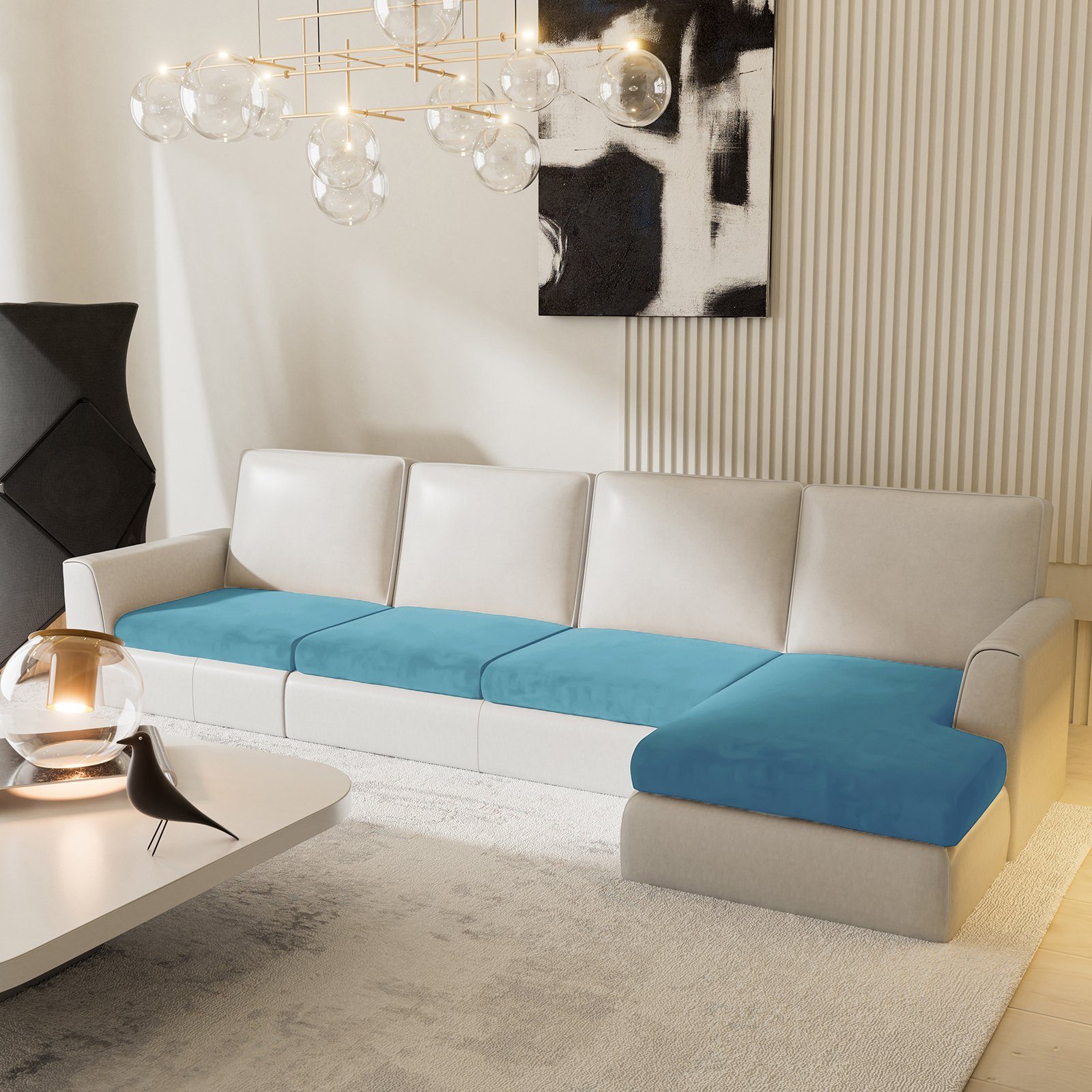 Rosnek Sofahusse Sofa Sitzbezug,Samt Sitzkissenbezug, Stretch,Schonbezug, günstig online kaufen